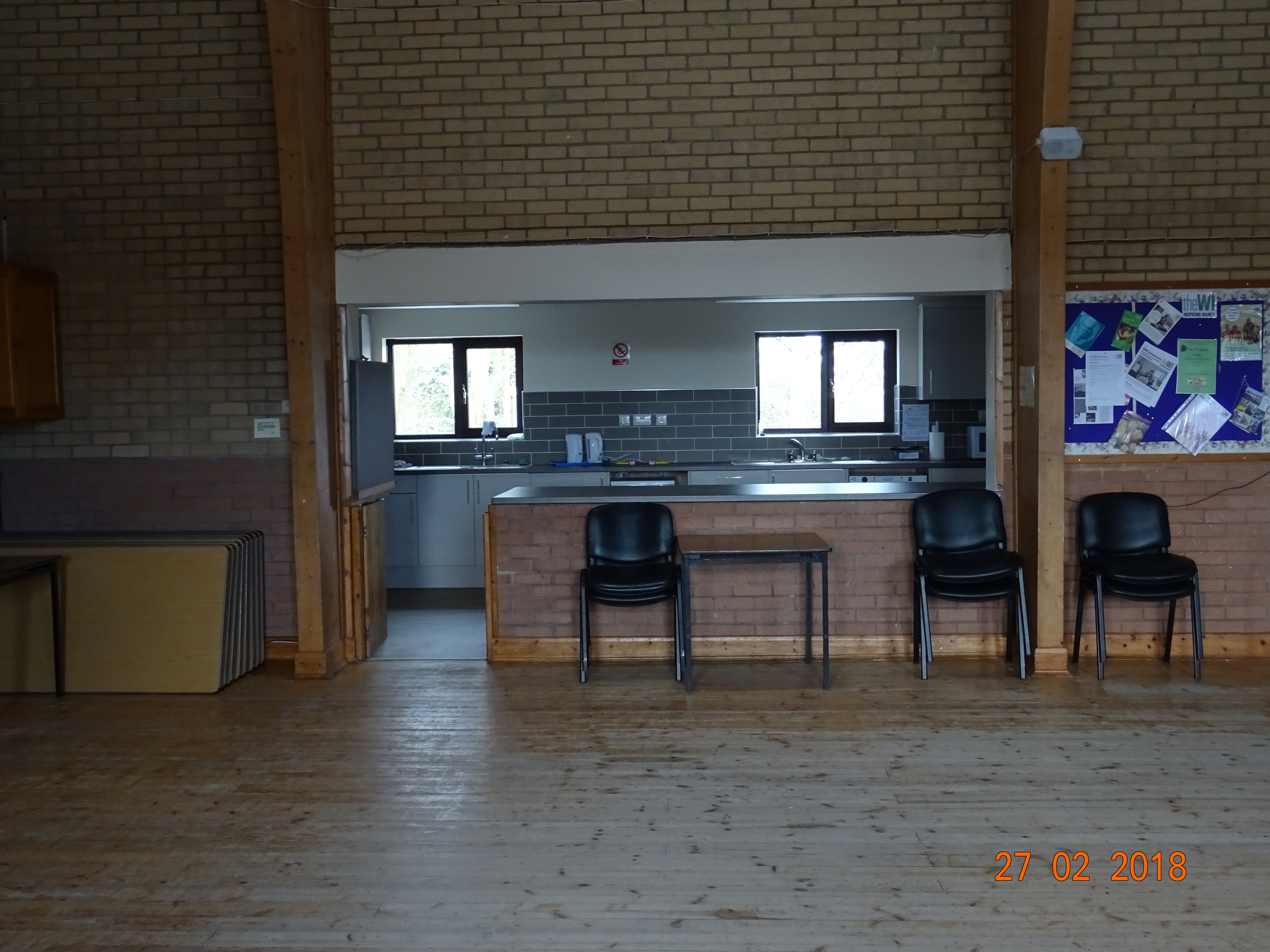 Main Hall showing kitchen